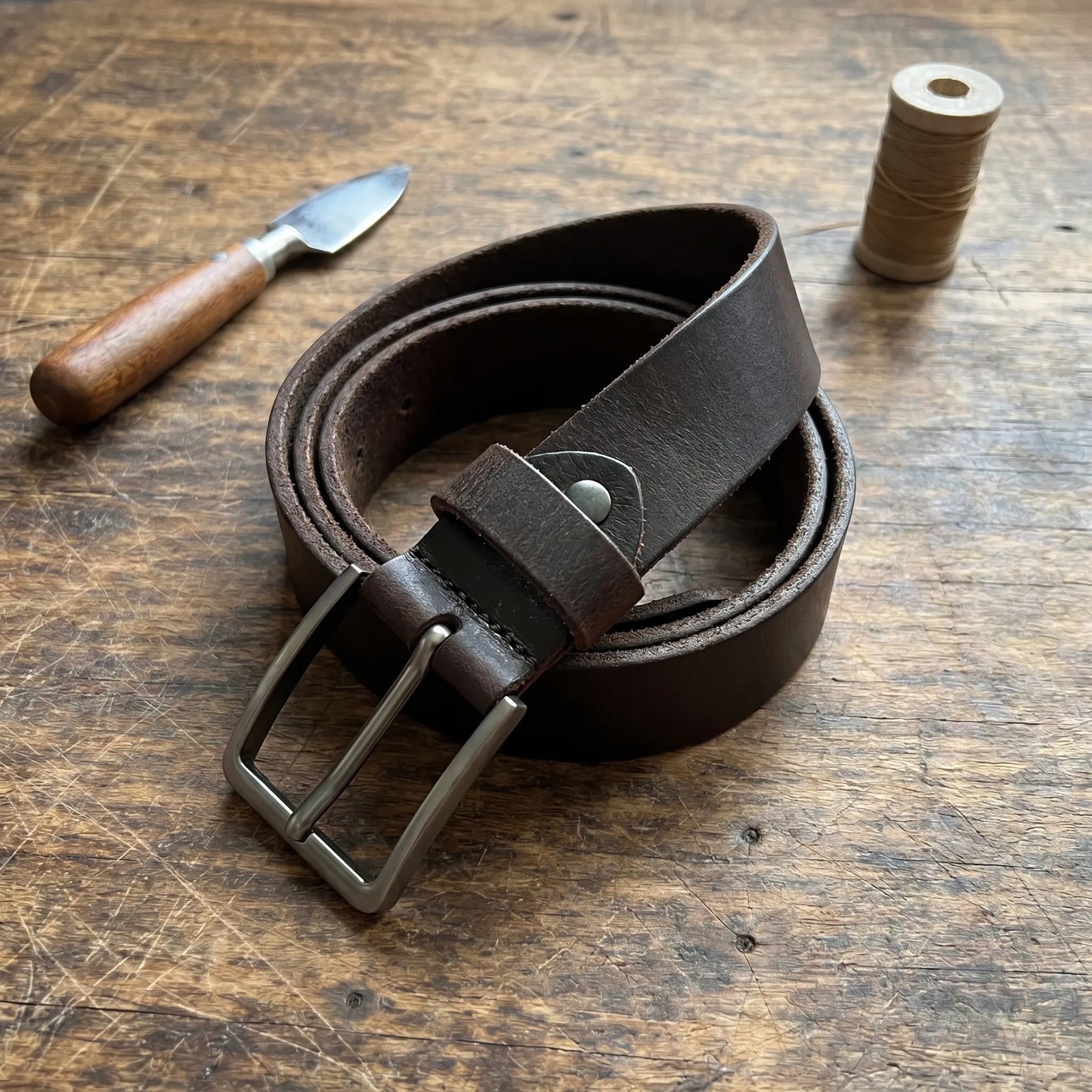 Unisex Cowhide Belt