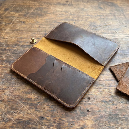Cowhide Checkbook Wallet
