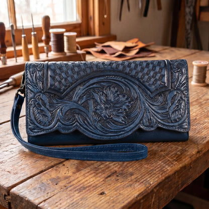 Floral Cowhide Wallet
