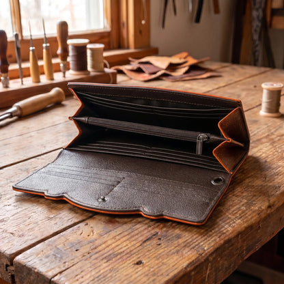 Floral Cowhide Wallet